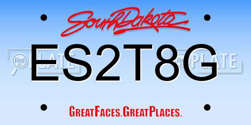 ES2T8G South Dakota License Plate