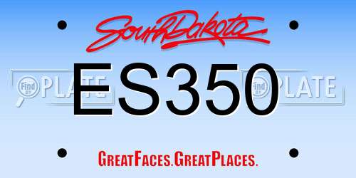 ES350 South Dakota License Plate