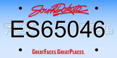 ES65046 South Dakota License Plate