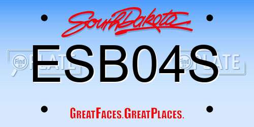 ESB04S South Dakota License Plate