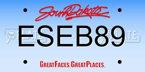 ESEB89 South Dakota License Plate