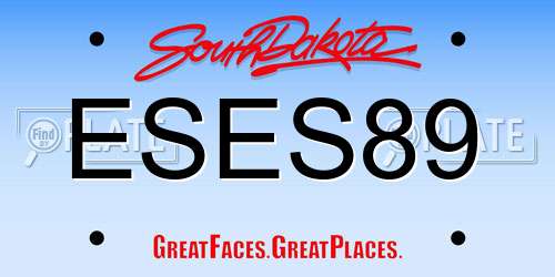 ESES89 South Dakota License Plate