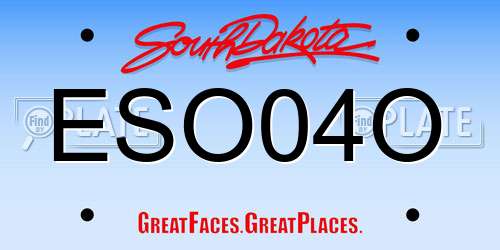 ESO04O South Dakota License Plate