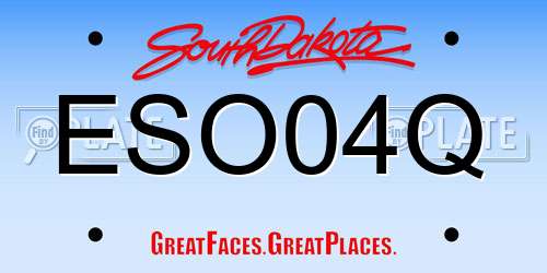 ESO04Q South Dakota License Plate