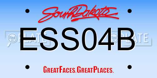 ESS04B South Dakota License Plate