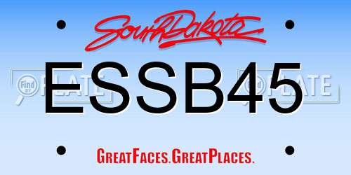ESSB45 South Dakota License Plate