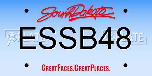 ESSB48 South Dakota License Plate