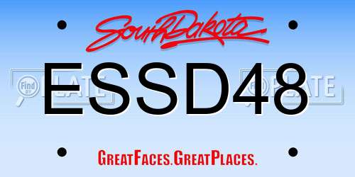 ESSD48 South Dakota License Plate