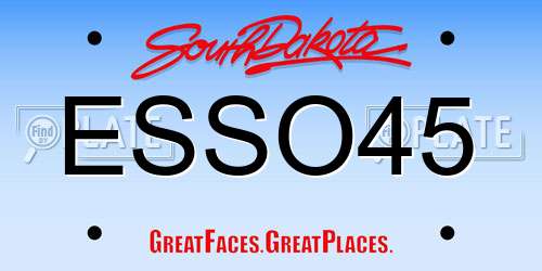 ESSO45 South Dakota License Plate
