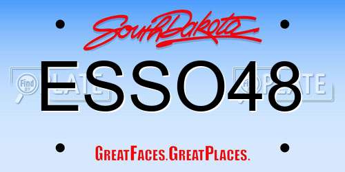 ESSO48 South Dakota License Plate