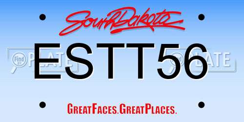ESTT56 South Dakota License Plate