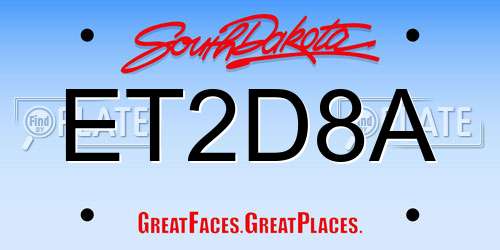 ET2D8A South Dakota License Plate