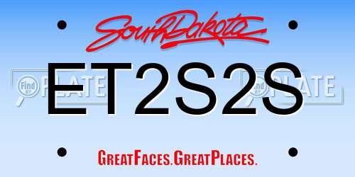 ET2S2S South Dakota License Plate