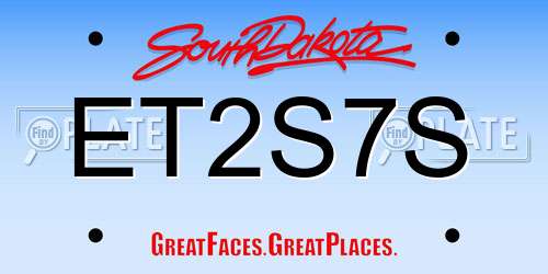 ET2S7S South Dakota License Plate