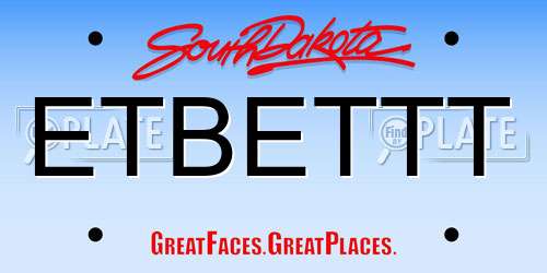 ETBETTT South Dakota License Plate