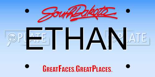 ETHAN South Dakota License Plate