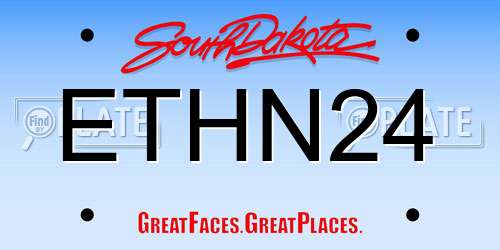 ETHN24 South Dakota License Plate