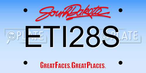 ETI28S South Dakota License Plate