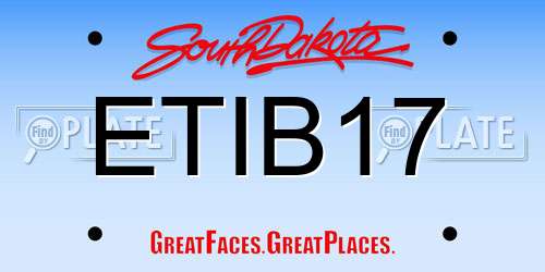 ETIB17 South Dakota License Plate