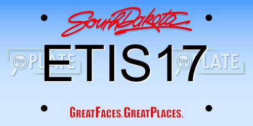 ETIS17 South Dakota License Plate