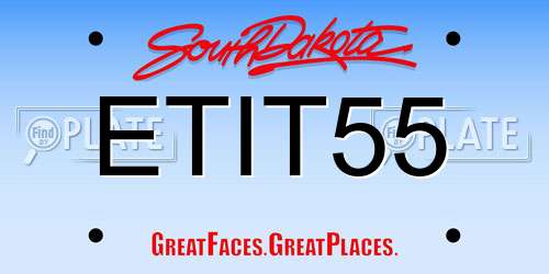 ETIT55 South Dakota License Plate