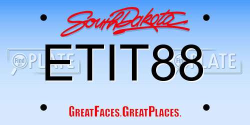 ETIT88 South Dakota License Plate