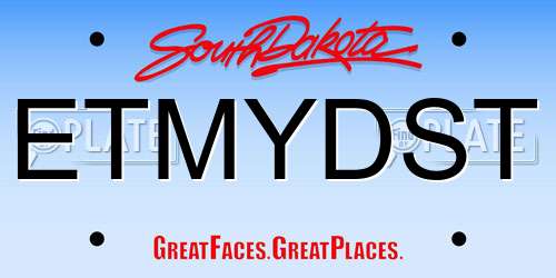 ETMYDST South Dakota License Plate