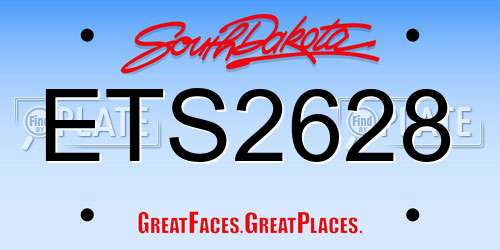 ETS2628 South Dakota License Plate