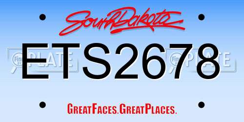 ETS2678 South Dakota License Plate