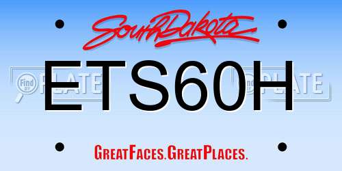 ETS60H South Dakota License Plate