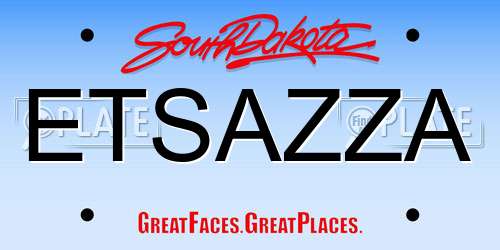 ETSAZZA South Dakota License Plate
