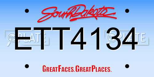 ETT4134 South Dakota License Plate