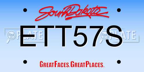 ETT57S South Dakota License Plate
