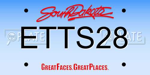 ETTS28 South Dakota License Plate
