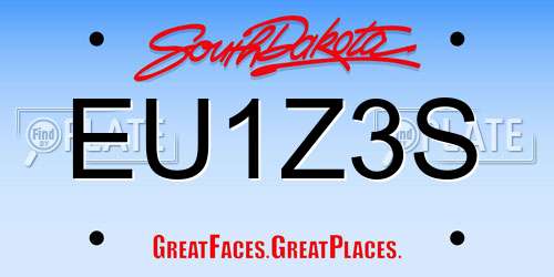 EU1Z3S South Dakota License Plate