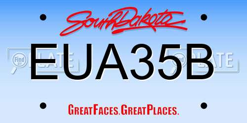 EUA35B South Dakota License Plate