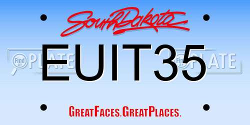 EUIT35 South Dakota License Plate