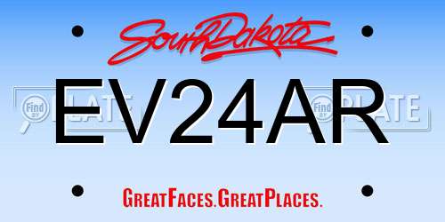 EV24AR South Dakota License Plate