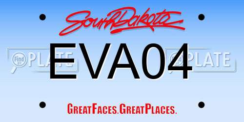 EVA04 South Dakota License Plate