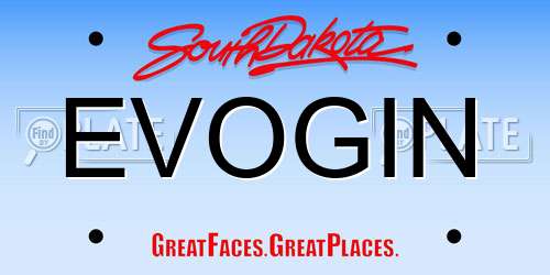EVOGIN South Dakota License Plate
