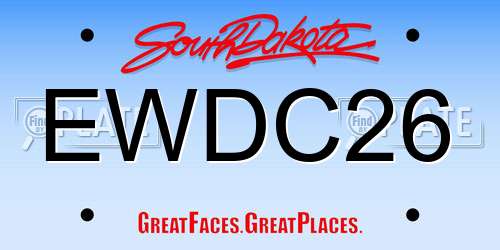 EWDC26 South Dakota License Plate