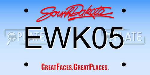 EWK05 South Dakota License Plate