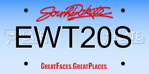 EWT20S South Dakota License Plate