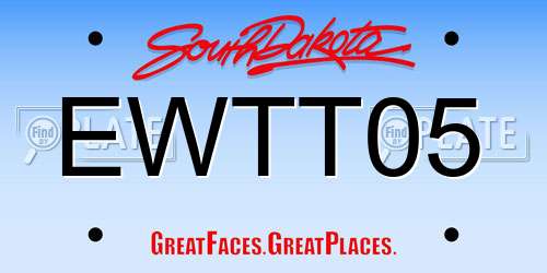 EWTT05 South Dakota License Plate