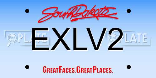 EXLV2 South Dakota License Plate
