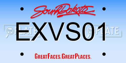 EXVS01 South Dakota License Plate