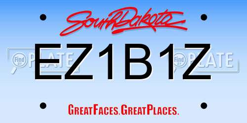 EZ1B1Z South Dakota License Plate