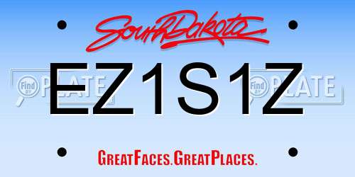 EZ1S1Z South Dakota License Plate