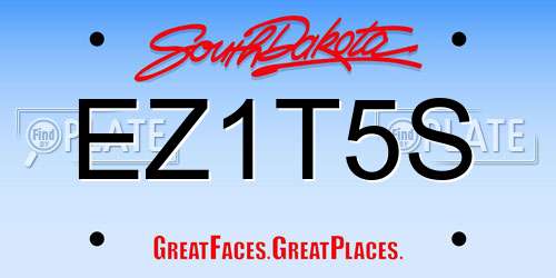 EZ1T5S South Dakota License Plate