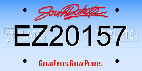 EZ20157 South Dakota License Plate